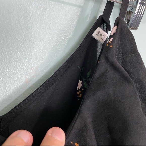 ALC Zaydena Ruffle Tiered Floral Silk Black Maxi Sleeveless Dress‎ Sz 8 - Picture 5 of 9